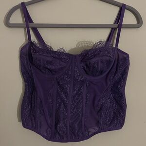 Shein Purple Corset Top (Large)